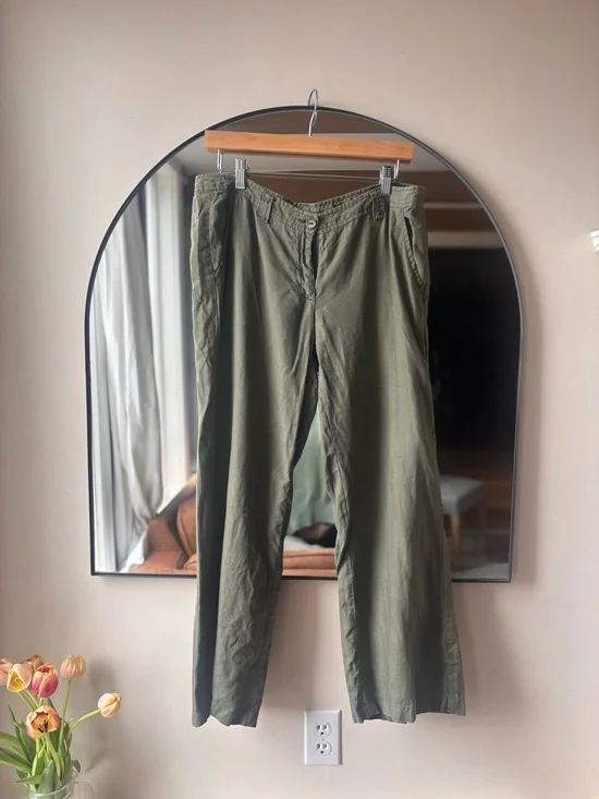 United colours of Benetton | green linen trouser | size medium - Picture 2 of 5